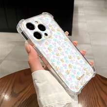 Bonita funda con diseño de flores pastel, compatible con iPhone 16, 15, 14 Pro Max, 13, 12, 11, XR y XS Plus. Fabricada en silicona TPU, ofrece protección contra golpes y caídas, además de una excelente sensación al tacto. Es el regalo perfecto para familiares, amigos y seres queridos. - transparente - Ver 2