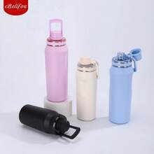 Belifou Portable 800ml Thermal Bottle With Double Insulation, Suitable For The Gym - màu đen - Xem 6