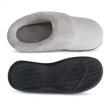 Isotoner Women's Classic Hoodback With Memory Foam Slipper,8.5-9,LightGrey - LightGrey - View 5