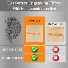 NEJE 激光蜂窝工作台 400*400mm/15.7*15.7 英寸蜂窝板工作台，适用于所有品牌的数控激光雕刻切割机，如 Xtool、ATOMSTACK、LASERPECKER、SCULPFUN、Ortur、ACMER、DAJA 及其他激光雕刻切割机配件。