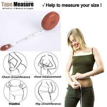 Cinta métrica para coser cinta métrica de tela para el cuerpo médico sastre artesanía dieta 1.5 m 60 pulgadas regla retráctil de doble lado con botón redondo - caf1paquete - Ver 5
