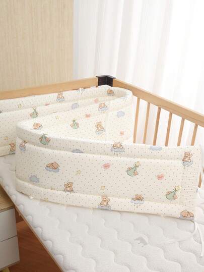 AIBOYING 1件装多尺寸婴儿床护栏，婴儿床防护垫，婴儿床防撞软垫，四季通用，婴儿防摔床护栏，儿童床安全围栏，婴儿垫，婴儿床保护垫，全方位新生儿婴儿床保护，通用婴儿床安全防撞垫，婴儿床护栏和床围布套