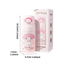 Miniso 三丽鸥美乐蒂中心双吸口保温杯 320ml / 10.82oz，可爱造型，防漏/易清洗，完美生日礼物，不锈钢材质（1 个） - 彩色 - 查看 6