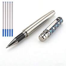 1pc Classic Metal Ball-Point Pen, 0.7mm Tip, Elegant Office & School Supplies Stationery Ballpoint Pen - 3010P - View 24
