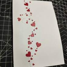 1PC Heart Cutting Dies, New Arrival Die Cuts, Embossing Stencils For DIY Crafting Scrapbooking Supplies, Template Mould, Photo Album Decorative Paper Die Cuts For Card,Designed For Valentine's Day Cards And Wedding Cards - Silver - View 9