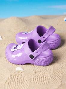 1 Pair Spring/Summer Comfortable Fashion Casual Lightweight Bear Print Soft Versatile Beach Foot Protection Clogs - Purple - View 6