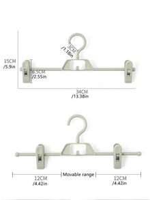 1个/5个装塑料旋转裤架，无缝防滑夹，家用收纳架，房间装饰衣架，夹式衣架，整理架，衣夹，架子，裙架，衣物收纳，适用于衣柜整理，家用 - 节省空间的豪华衣架，旅行和居家必备 - 米色 - 查看 7