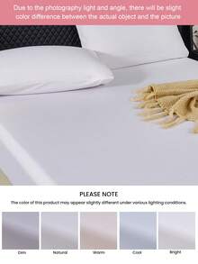 1 chiếc ga trải giường dập nổi, tấm bảo vệ nệm, vỏ nệm, ga trải giường có túi sâu, mềm mại và thoáng khí, phù hợp với nhiều kích cỡ giường - đơn, đôi, cỡ Queen, cỡ King, đạt chứng nhận Oeko-Tex. - trắng - Xem 8