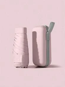 Mini ombrello pieghevole, ombrello da viaggio portatile e impermeabile tascabile, ombrello parasole da donna con protezione UV, ombrello mini pieghevole a 6 stecche super leggero e compatto, 2 in 1, ombrello da viaggio mini, ombrello leggero e portatile per giorni di sole e pioggia, antivento, protezione UV al 99% - Multicolore - Visualizzare 11