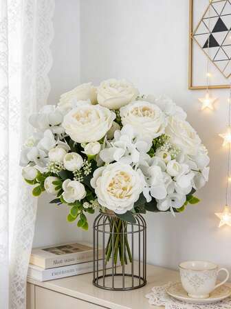 1PC 11.81inch Artificial Silk Peony Bouquets, Artificial Flowers, Valentine's Day Gift, Fake Floral Brunch For DIY Wedding Bouquet Party Home Living Room Kitchen Garden Hotel Office, Rama Decorations, Valentine's Day Gift, Thanksgiving Decor, DIY Wreah, Gift,Table Centerpiece Decoration, Birthday Decoration, Indoor, Outdoor Decor, Fake Plastic Flower Bulk For Vase Decoration,Farmhouse Home Decoration,Boho Wedding