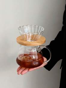 1个日式ins风手冲咖啡分享壶，耐热玻璃云朵咖啡壶，适用于家庭、办公室、公司、咖啡馆、客厅，附赠滤纸 - 彩色 - 查看 12