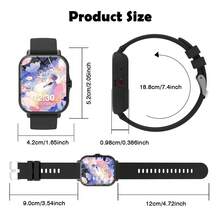 儿童智能手表，无线拨号/通话，来电提醒和拒接，多种运动模式，自定义壁纸，闹钟提醒，消息通知，音乐播放控制，适合青少年，兼容安卓和iOS系统 - 彩色 - 查看 6