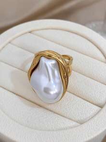 1 chiếc nhẫn ngọc trai Baroque cổ điển bằng thép không gỉ mạ vàng 18K có thể điều chỉnh kích cỡ dành cho nữ, trang sức tối giản thanh lịch cho Lễ tình nhân, tiệc tùng, hàng ngày, lễ hội Mardi Gras, năm mới, đám cưới, đi biển, Giáng sinh, kỷ niệm, quà tặng thanh lịch cho mẹ, trang sức phong cách Boho, quà sinh nhật cho phù dâu. - Nhiều màu - Xem 9