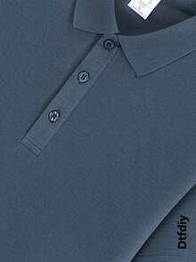 Exclusive Office Polo Shirt With Company Embroidery Logo | 100% Polyester Breathable Workwear | Team And Enterprise Bulk Orders - Dark Grey - View 7
