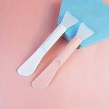 Soft Silicone Dual-Headed Face Mask Brush And Spatula - Low Irritation, Easy To Clean Beauty Tool, Suitable For Makeup, Soft Texture, Fragrance-Free, Face Applicator