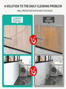 Heat-Resistant Smooth PVC Wall Sticker - Classic Washable Self-Adhesive Kitchen Tile Sticker, Transparent Furniture Protection Film | Plastic Scratch-Resistant Film, Suitable For Sofas And Walls, Cat Scratch Board Alternative, Backsplash, Cabinets, Stove Countertops, Range Hood | Reusable, Electrostatic Adsorption, Easy To Install, Oil-Resistant Waterproof Wall Sticker - Multicolor - View 7