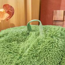 Plush Fuzzy Fluffy Green Bean Bag Chair Covers – Soft Furry Shaggy Green Bean Bag Chair Cover For Kids Girl, Stuffed Animals Bean Bag Storage, No Filler, 38"X38"X40" - 綠色 - 查看 4