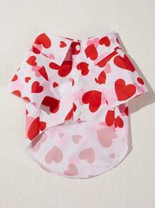 PETSIN 1pc Valentine's Day Pet Heart Print Shirt