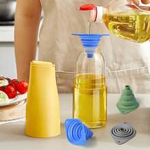 Kitchen Funnel Set 3 Packs,Funnels For Kitchen Use Filling Bottles,Silicone Funnel Collapsible,Small Funnels For Filling Small Bottles - Multicolor - View 6
