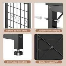 Percha Tipo Armario Con Luz Led Y Puerto De Carga Y 6 Cajone - Negro - Ver 5