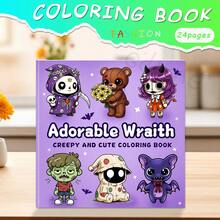 GDTME 1 Pc Makeup Coloring Book, 24 Pages, Includes Many Cute Plush Makeup Items, Suitable For Adults And Children, Can Be Used As Back To School Gift, Spring Gift, Valentine's Day Gift, Stationery Or Home Decor, Size 7.9 X 7.9 Inches. - Multicolor - View 20