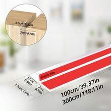 Tira de sellado de PVC de 3,48 cm de ancho, burlete en forma de T para puerta, burlete para ventana, limpiacristales, transparente (1 m/3 metros de longitud) - Multicolor - Ver 3