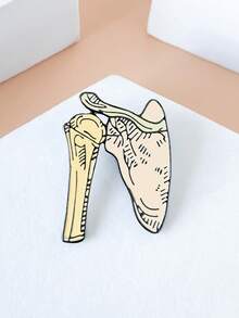 Hollow Brooch, Dual Lung Lapel Pin, Medical, Cardiology, Anatomy, Needle, Doctor, Cardiologist, Bag, Collar Badge, Gift - Multicolor - View 9