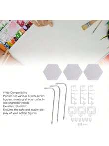 EstiloSoporte Flexible Para Figuras De AccióN, Paquete De 3 Bases De Soporte Para Modelos De 6 Pulgadas Para Mayores De 14 AñOs (Transparente)VersióN Mejorada - transparente - Ver 7