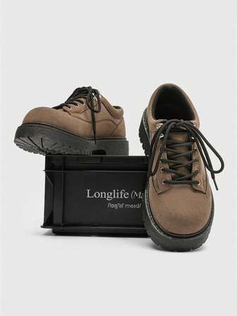 Zapatos casuales para hombres, zapatos de cuero duraderos, botas de trabajo versátiles de temporada baja, zapatos Derby, zapatos Oxford