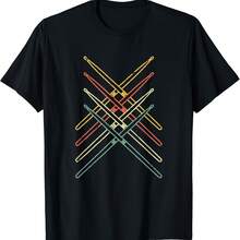 Camiseta unitaria retró bates regalo batería- - Negro - Ver 1