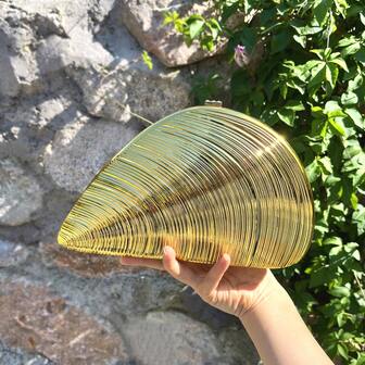 Fashionable Shell Funny Whelk Shape Banquet Bag Chain Evening Clutch Bag Woman's Bag