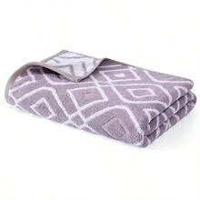 Modern Threads Amrapur Overseas - Juego de Toallas de algodón Peinado de 6 Piezas teñido a Rayas Oxford Jacquard sólido Ultra Suave de 500 g m² 100% [Lavanda Gris] - Lavanda - Ver 6