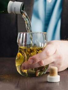 1pc 400ml Coffee Mug, Cocktail Glass, Twisted Glass Cup, Creative Glass Cup, Thumb-Shaped Glass Cup, Drinking Glass - Multicolor - View 5