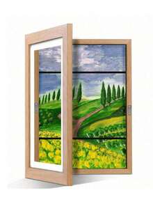 Black Magnetic Flip Frame Decoration 8 Inch Display Shatterproof Front Load Easy Change No Tools Needed Wall Desk Stand Modern Home Gallery System Artwork Portfolio - 對數顏色 - 查看 7