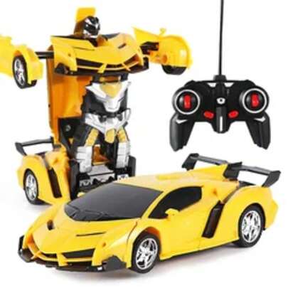 Hot Selling Robot 2-In-1 Remote Control Stunt Racing Car Toy One-Button Transformation Car Children's 2.4GHz Remote Control Car Robot Toy Birthday Gift