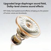 Lenovo TA410 Open-Ear Headphones, ACA Acoustic Chamber, Bluetooth 5.4 High-Speed Transmission, Directional Audio, Noise Cancellation, Minimalist Portable Design, Lunar White - Moon Rock White - View 3