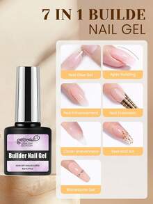 Clear Building Nail Gel Nail Polish For Strengthener Gel Extension Gel Base Coat In A Bottle Soak Off Uv Led Gel Nail Extension - Clear - View 2
