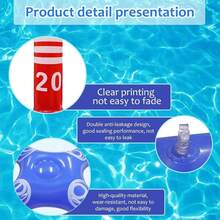 4 Stücke aufblasbares Wurfringspiel-Set mit Basketballkorb - bunte PVC-Poolspielzeuge, geeignet für Sommerfeste, Outdoor-Aktivitäten und Wasserspiele, enthält 4 Ringe in zufälliger Farbe, Wasserspiel-Set | Spaßige Poolspiele | Beständige PVC-Ringe, Poolspielzeug - Verschiedenfarbig - Übersicht 6