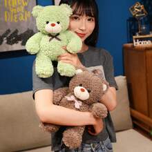 1个情人节礼物糖果色泰迪熊毛绒娃娃，柔软可爱，可作抱枕，家居装饰，送给女朋友、闺蜜、孩子的生日礼物 - 彩色 - 查看 11