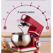 Batidora de Pedestal 300W | Batidora Electrica Reposteria con 6 Velocidades y Cuenco 3L | Incluye 3 Accesorios - Rojo - Ver 7