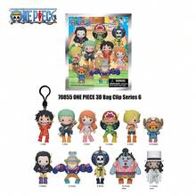 TOEI ANIMATION 1个东映动画官方授权海贼王3D动漫角色盲盒夹子钥匙扣，随机一个可爱卡通风格盲盒钥匙扣，精美装饰袋挂件，周年纪念、圣诞节、新年节日礼物，送给朋友 - 彩色 - 查看 7