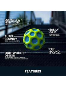 EstiloWaboba - Bola De Luna Con Gradiente Hiper Hinchable Para Todas Las Edades, Rebote Y DiversióN Extremo, Bola De Rebote SúPer Alta, Perfecta Para Juegos Activos Y Al Aire úLtima IntervensióN, SubmarinoVersióN Mejorada - 1 - Ver 5
