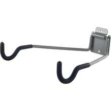 Stalwart - Soporte de pared para bicicleta Ganchos acolchados de espuma EVA con capacidad de 50 libras Portabicicletas de cochera abatible para bicicletas de montaña carretera y niños por Rad Sportz color plateado negro - PlataNegro - Ver 1