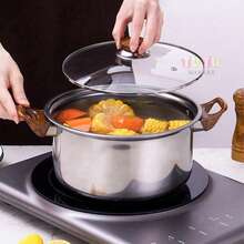 Juego De Utensilios De Cocina De Acero Inoxidable De 12 Piezas, Juego De Ollas De Acero Inoxidable, Tetera, Sopa, Leche, SartéN, Juego De 12 Piezas Ideal Para Preparar Comidas Festivas En Navidad Y AñO Nuevo - Plateado - Ver 6