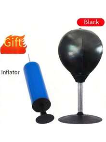 Black Portable Boxing Reflex Bag - Suitable For Advanced And Aspiring Boxers, Small Punching Ball For Relaxation And Skill Development, Durable PVC Material, Compact Design, Ideal For Home Or Gym Use - Multicolor - View 9