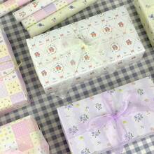 6件套，花卉图案手工DIY装饰包装纸，花园系列礼品包装纸，笔记本纸清新礼品包装纸，礼品包装纸，墙面装饰纸，适用于婚礼、毕业季、母亲节等场合的礼品包装 - 50cm*70cm - 查看 3