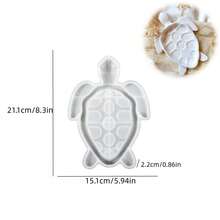 DIY树脂模具海龟托盘碟石膏环氧树脂模具海龟造型首饰收纳托盘硅胶模具