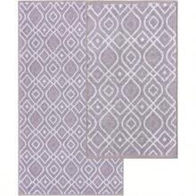 Modern Threads Amrapur Overseas - Juego de Toallas de algodón Peinado de 6 Piezas teñido a Rayas Oxford Jacquard sólido Ultra Suave de 500 g m² 100% [Lavanda Gris] - Lavanda - Ver 5