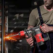 Taladro Eléctrico Industrial De Percusión Para Roca 2300w Taladro percutor eléctrico, martillo perforador rotativo de alta potencia para hormigón, martillo perforador rotativo de doble función para uso industrial. - Tipo de Enchufe A USA (110-127V) - Ver 2