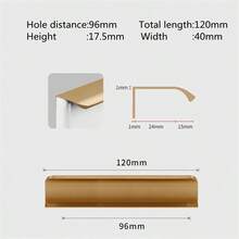 1 tay nắm cửa tủ ẩn bằng hợp kim nhôm hiện đại tối giản, lắp đặt không cần khoan, gắn bên hông, phù hợp cho tủ quần áo, ngăn kéo và các phụ kiện nội thất khác. - Nhiều màu - Xem 25